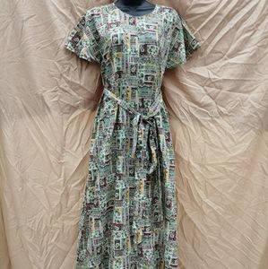 Vtg Handmade Floral Dress